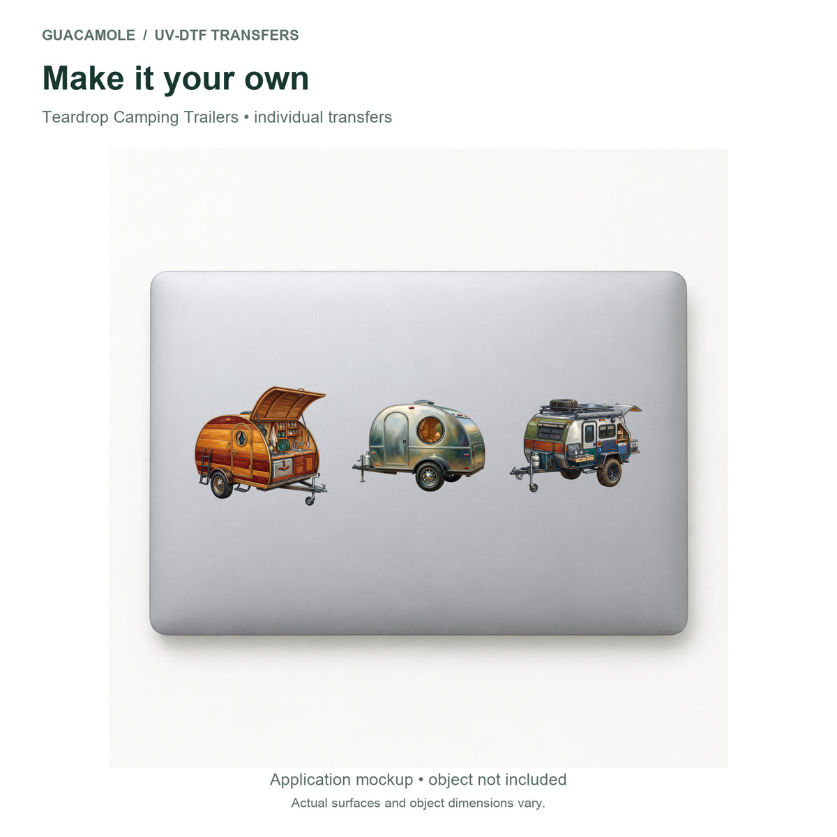 Teardrop Camping Trailers — Three designs on a laptop