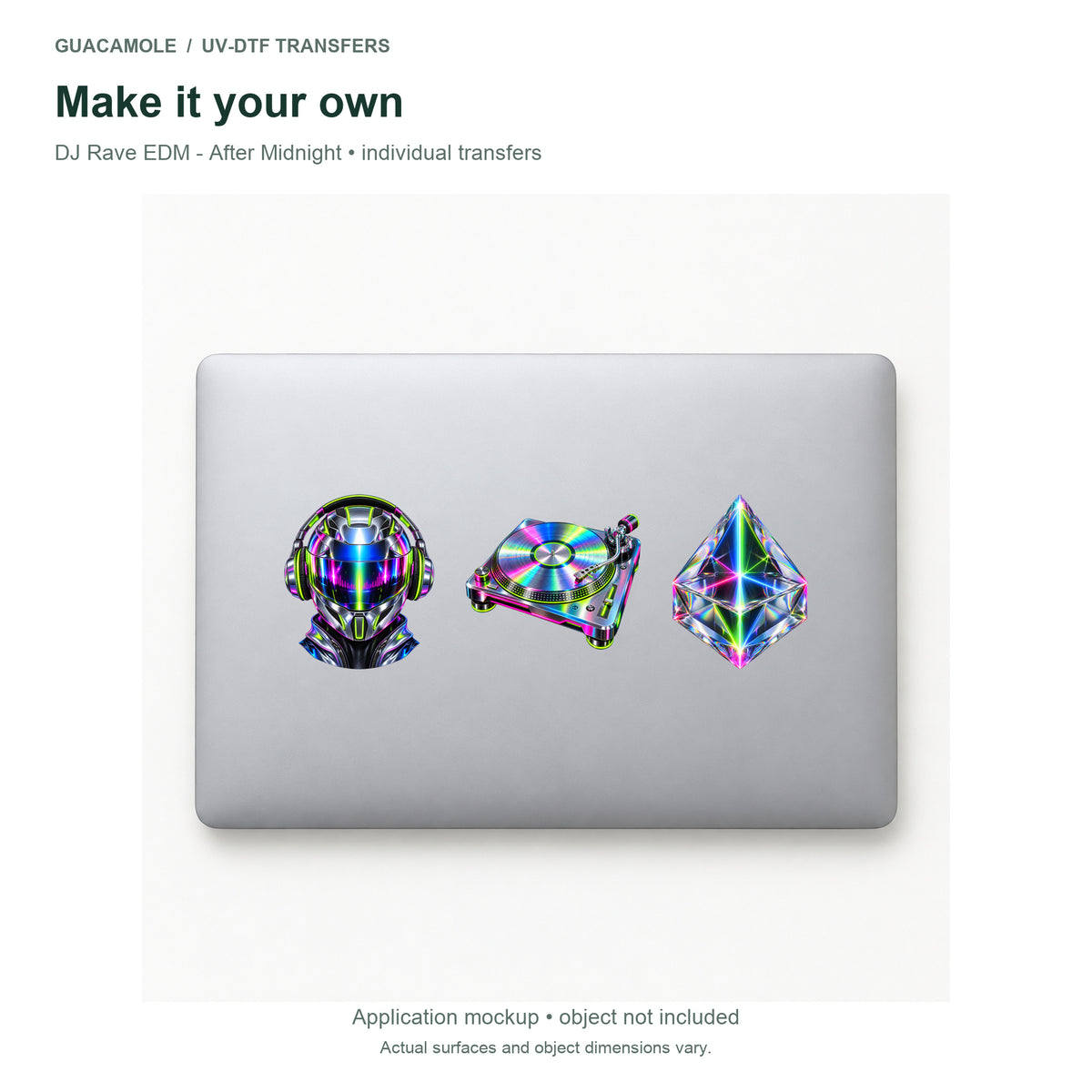 DJ Rave EDM - After Midnight — Three designs on a laptop