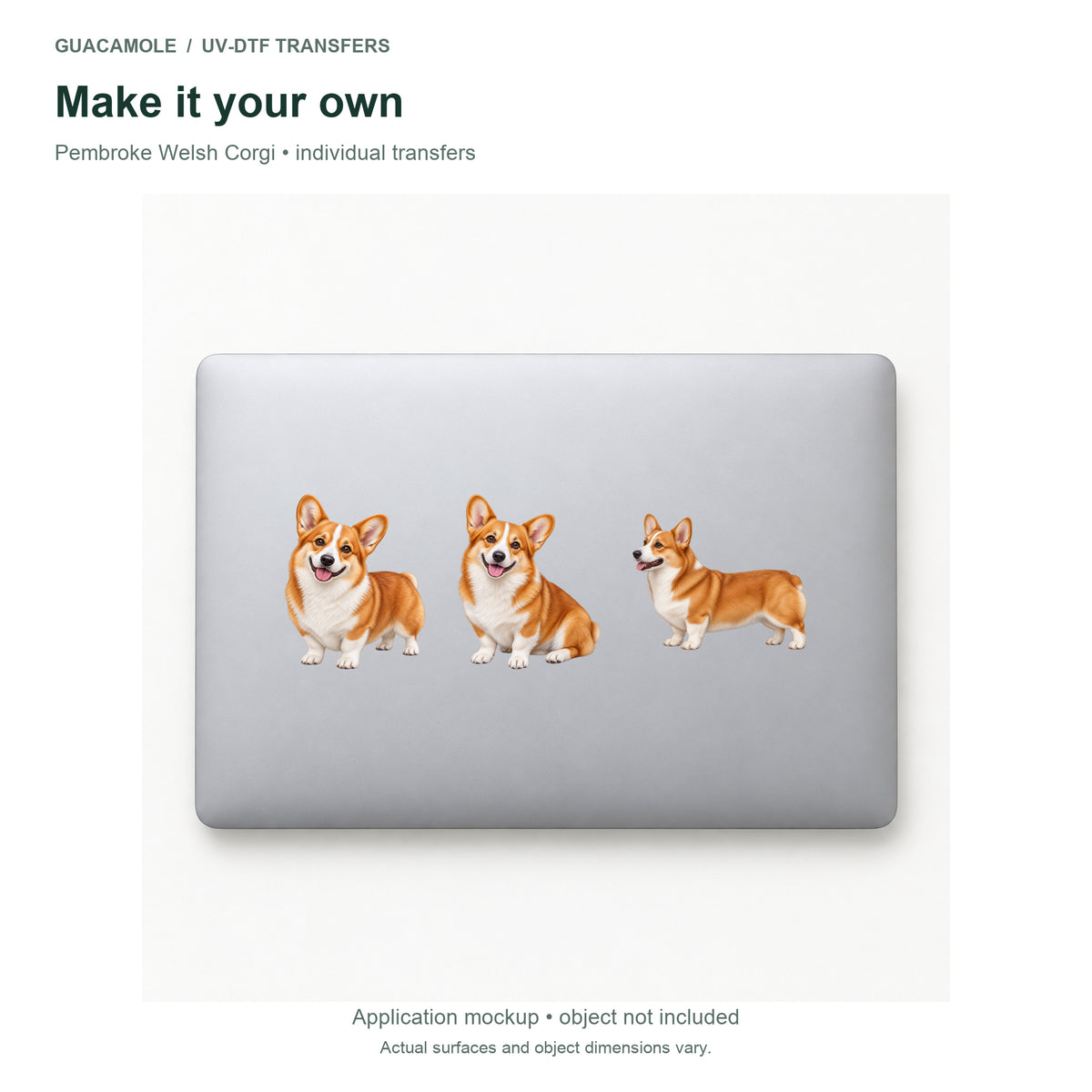 Pembroke Welsh Corgi — Three designs on a laptop