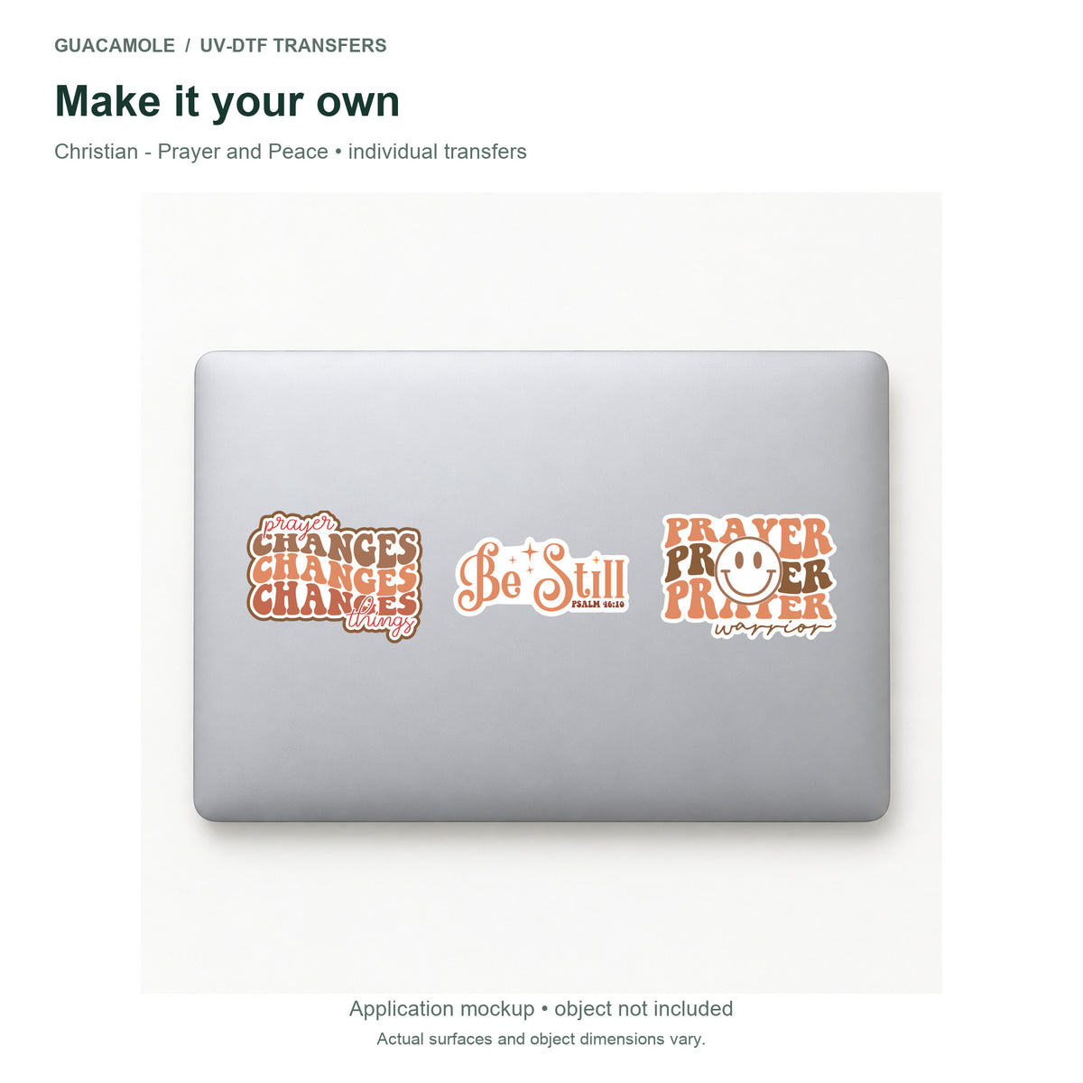 Christian - Prayer and Peace — Three designs on a laptop
