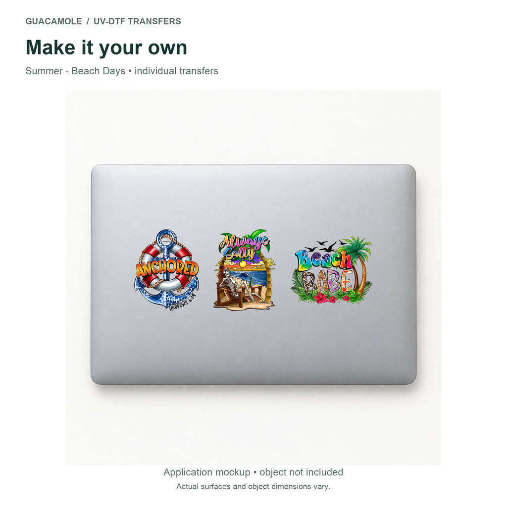Summer - Beach Days — Three designs on a laptop