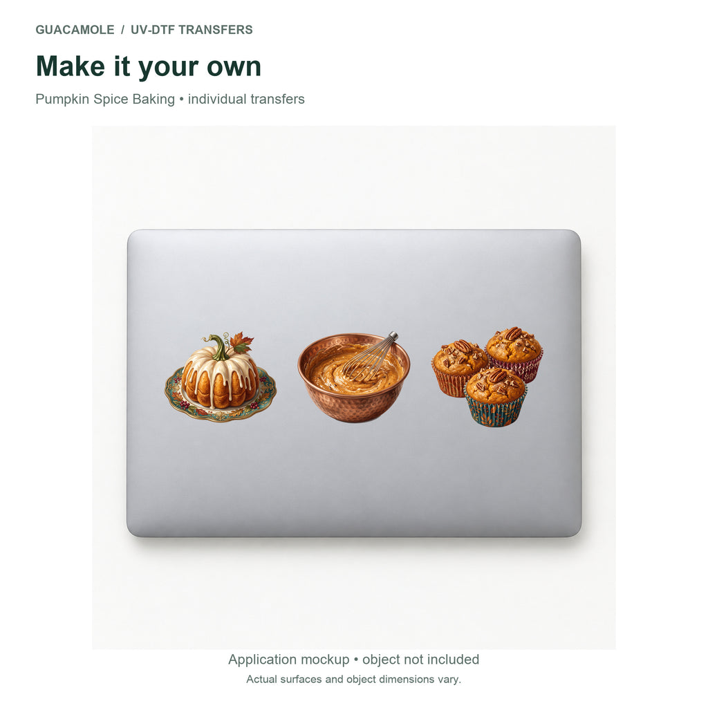 Pumpkin Spice Baking — Three designs on a laptop
