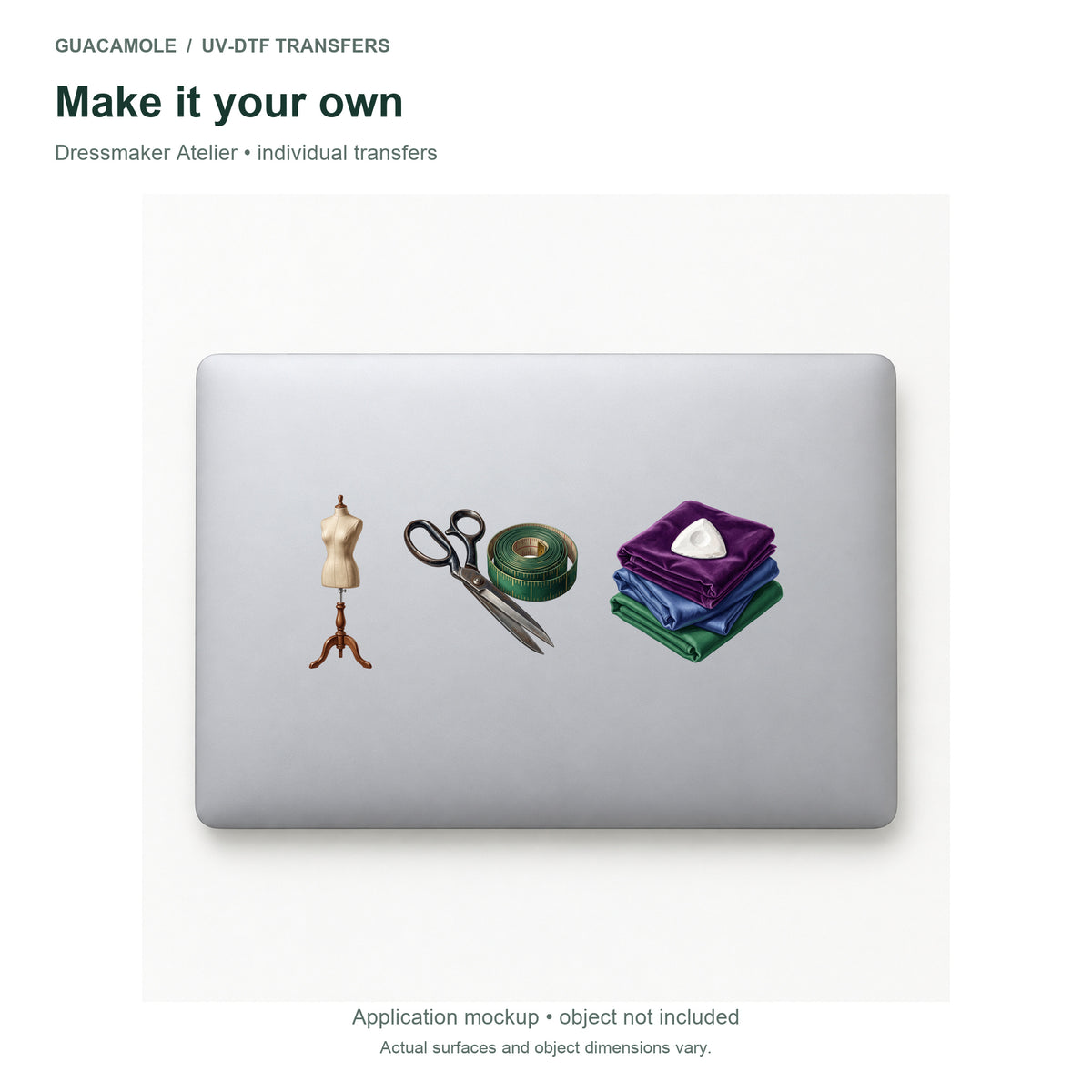 Dressmaker Atelier — Three designs on a laptop