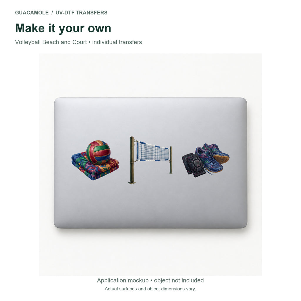 Volleyball Beach and Court — Three designs on a laptop