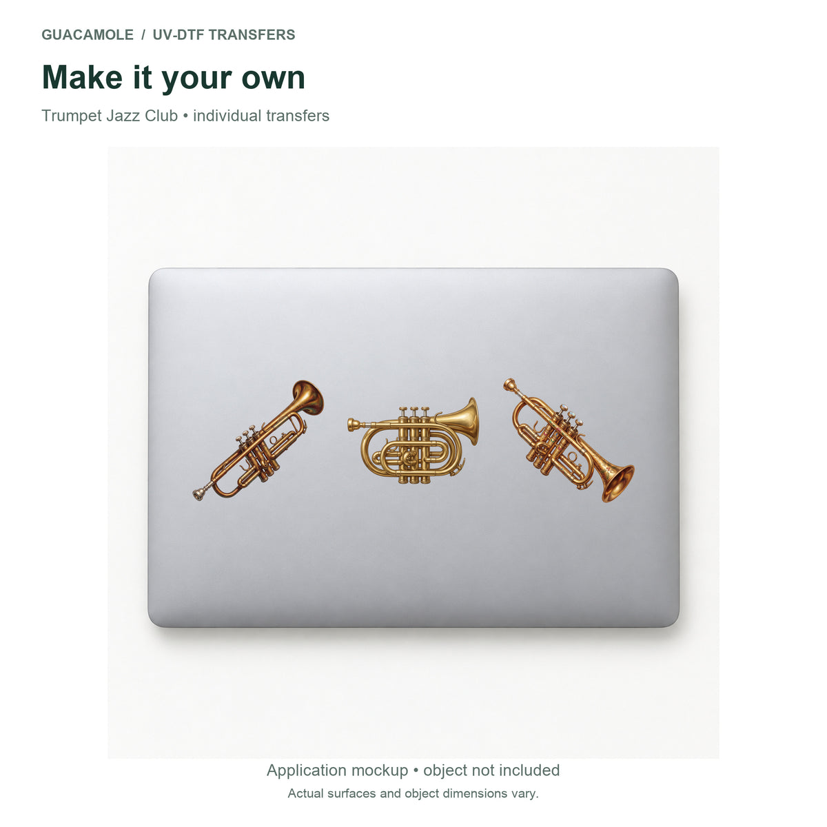 Trumpet Jazz Club — Three designs on a laptop