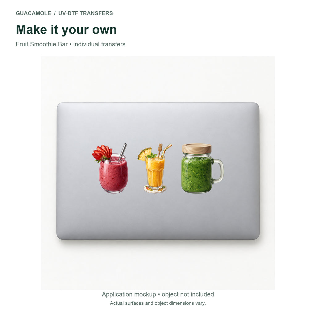 Fruit Smoothie Bar — Three designs on a laptop