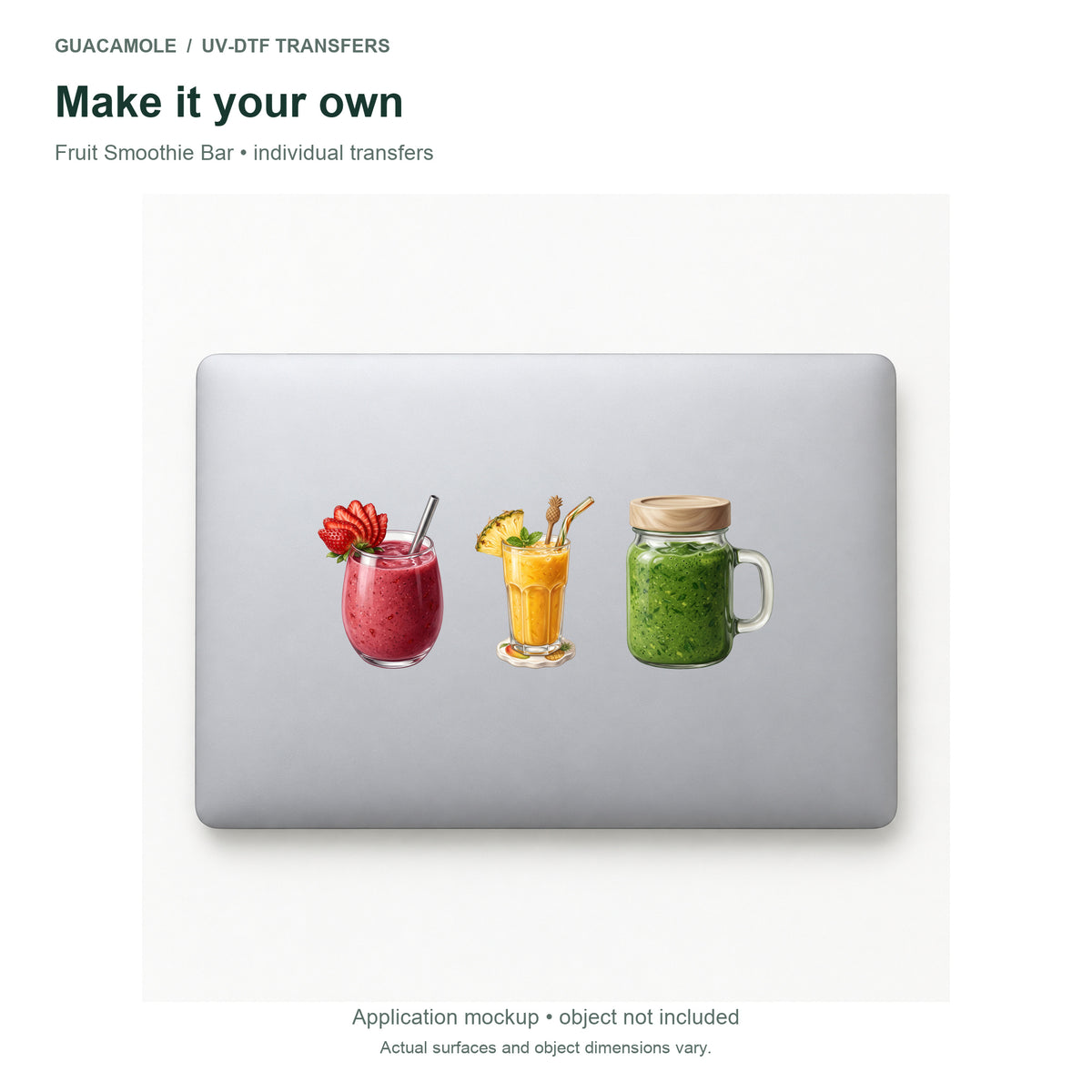 Fruit Smoothie Bar — Three designs on a laptop