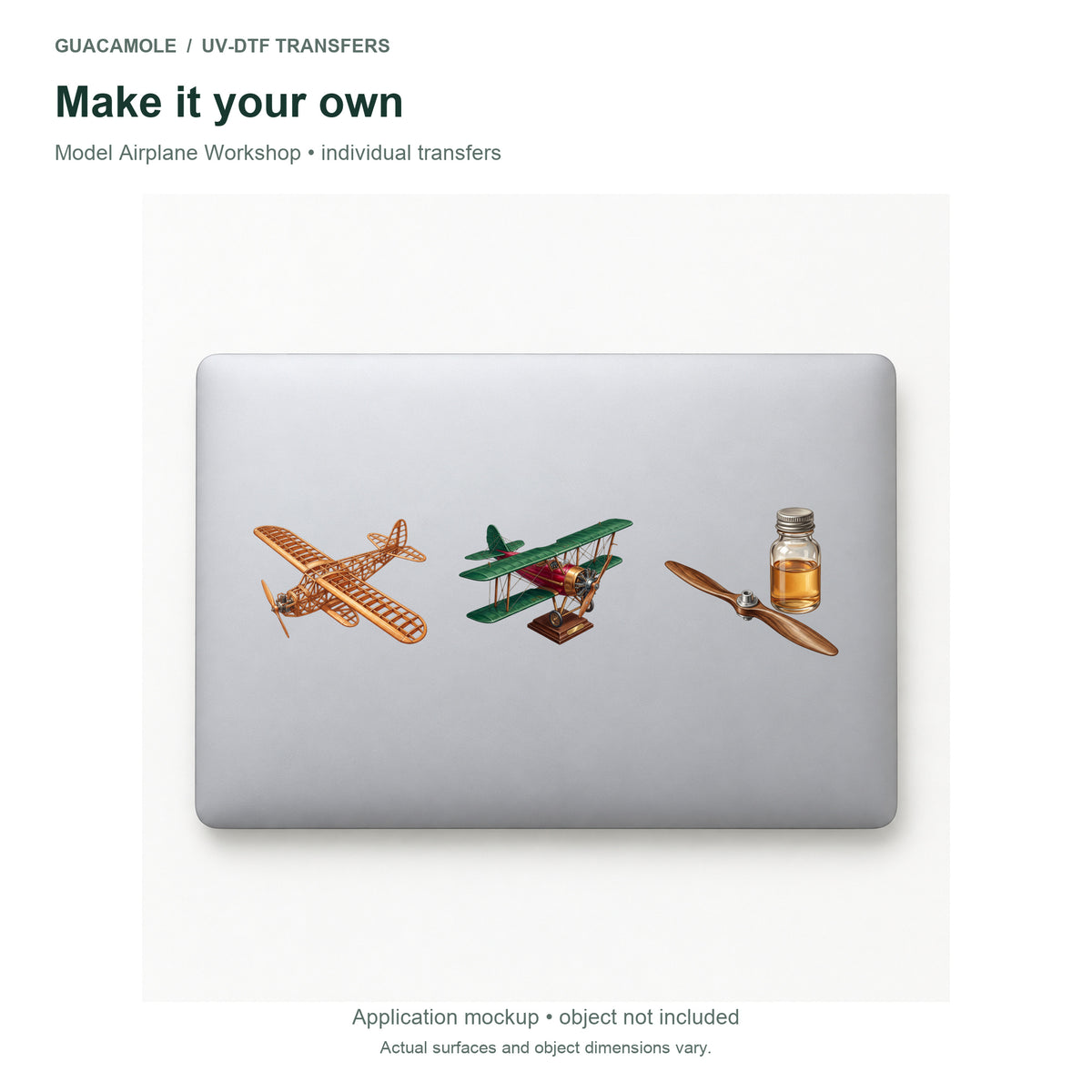Model Airplane Workshop — Three designs on a laptop