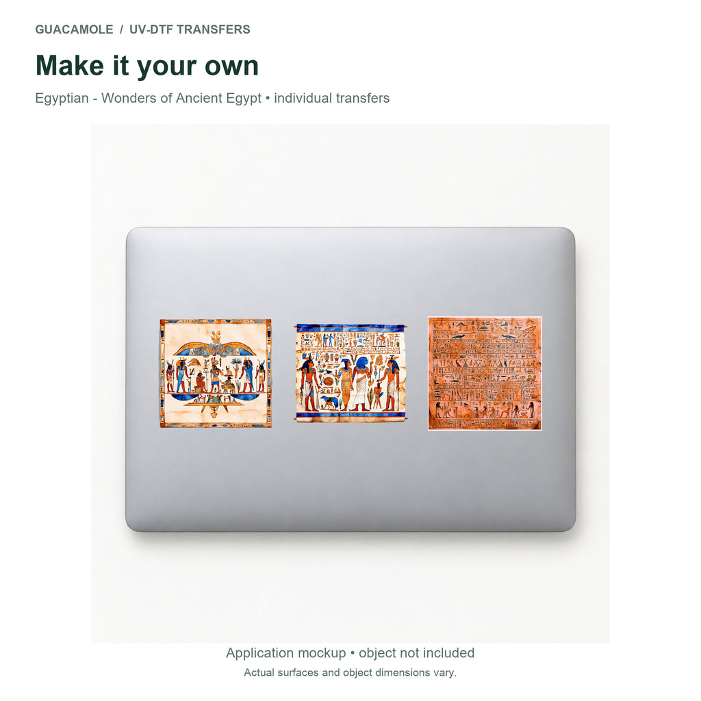 Egyptian - Wonders of Ancient Egypt — Three designs on a laptop
