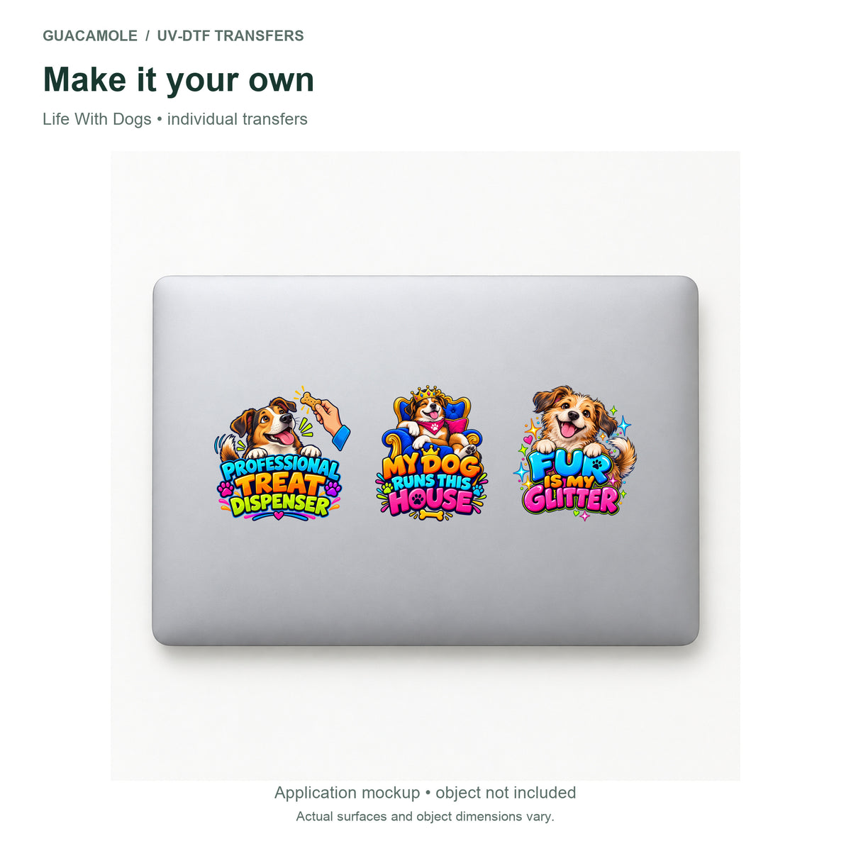 Life With Dogs — Three designs on a laptop