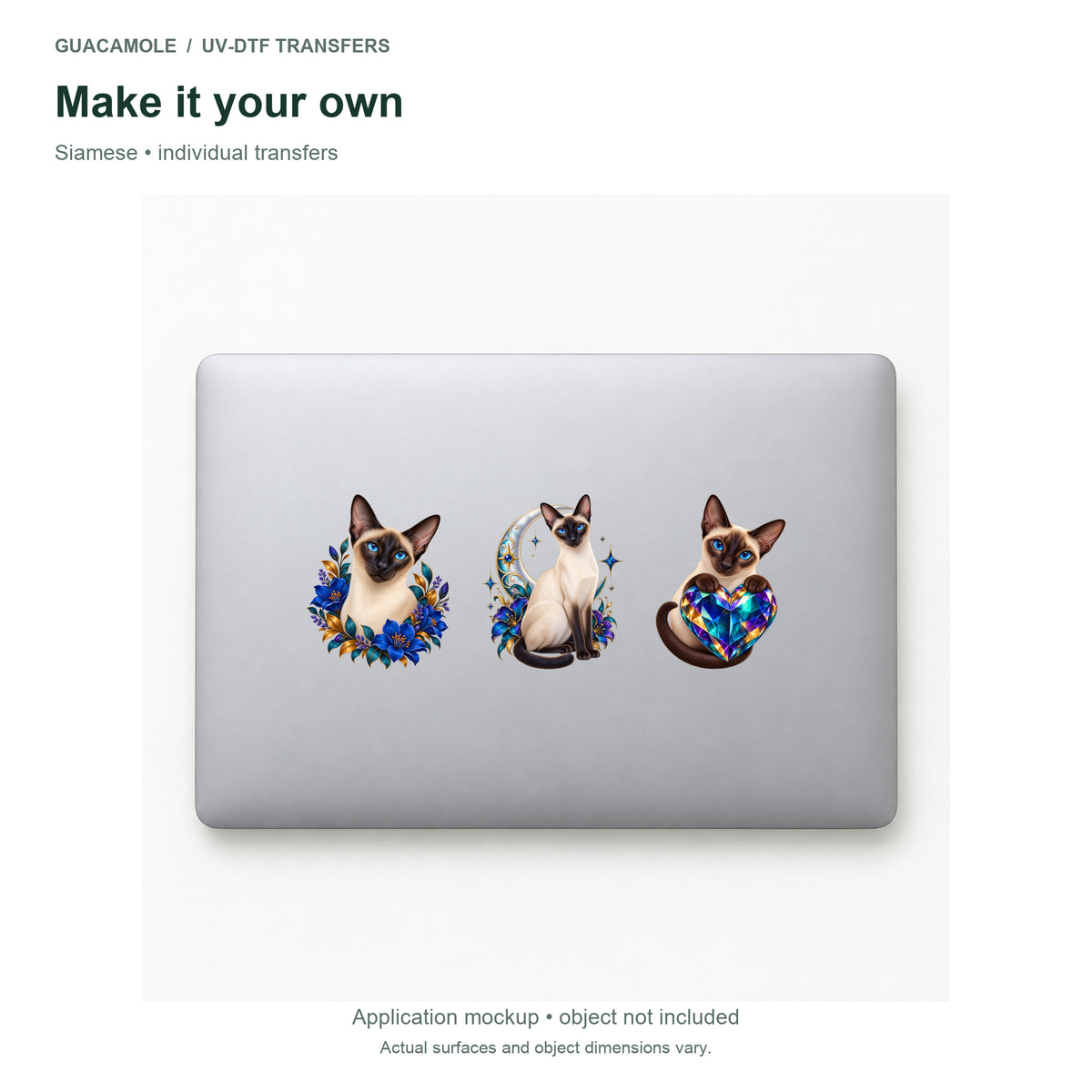 Siamese — Three designs on a laptop