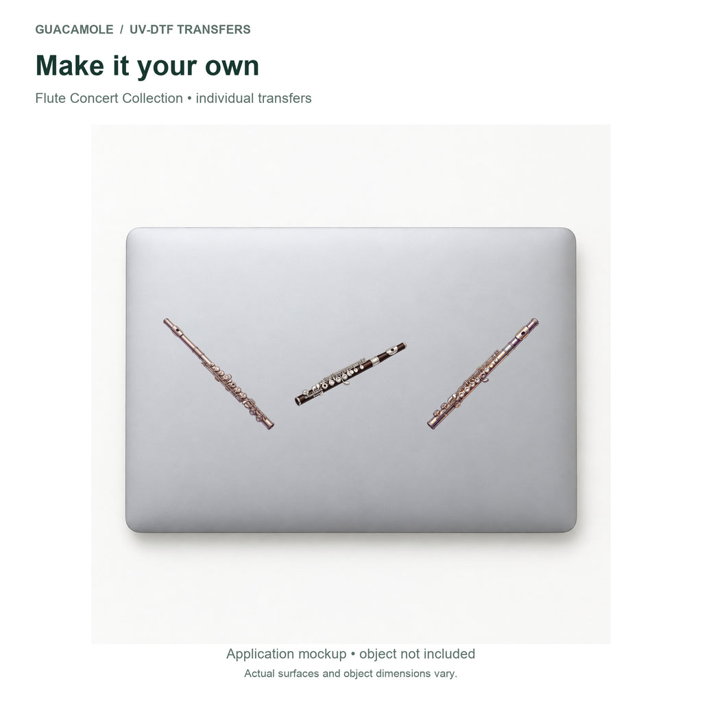 Flute Concert Collection — Three designs on a laptop