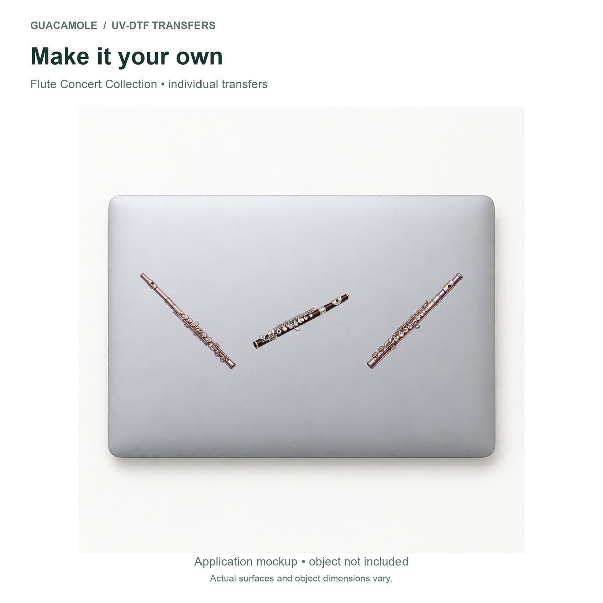 Flute Concert Collection — Three designs on a laptop