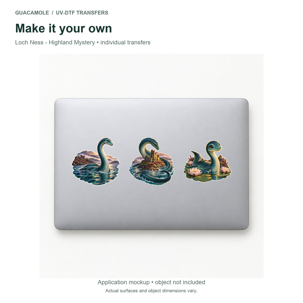 Loch Ness - Highland Mystery — Three designs on a laptop