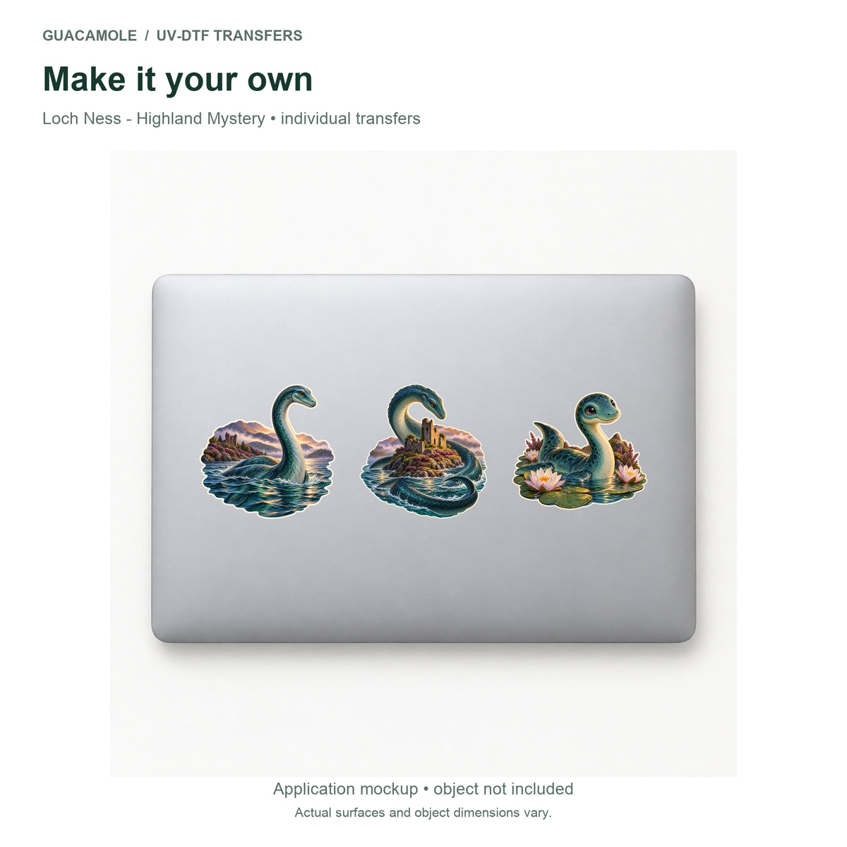 Loch Ness - Highland Mystery — Three designs on a laptop