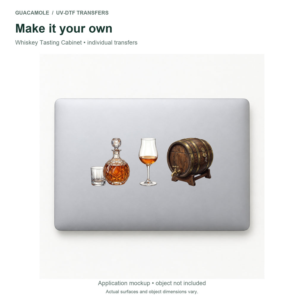 Whiskey Tasting Cabinet — Three designs on a laptop