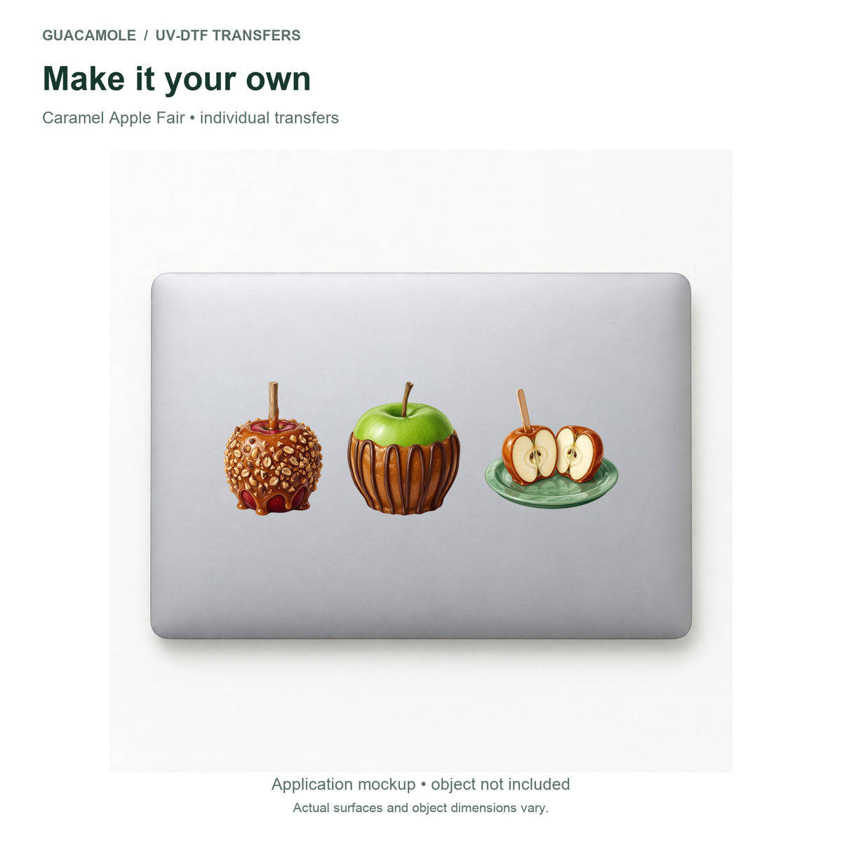 Caramel Apple Fair — Three designs on a laptop