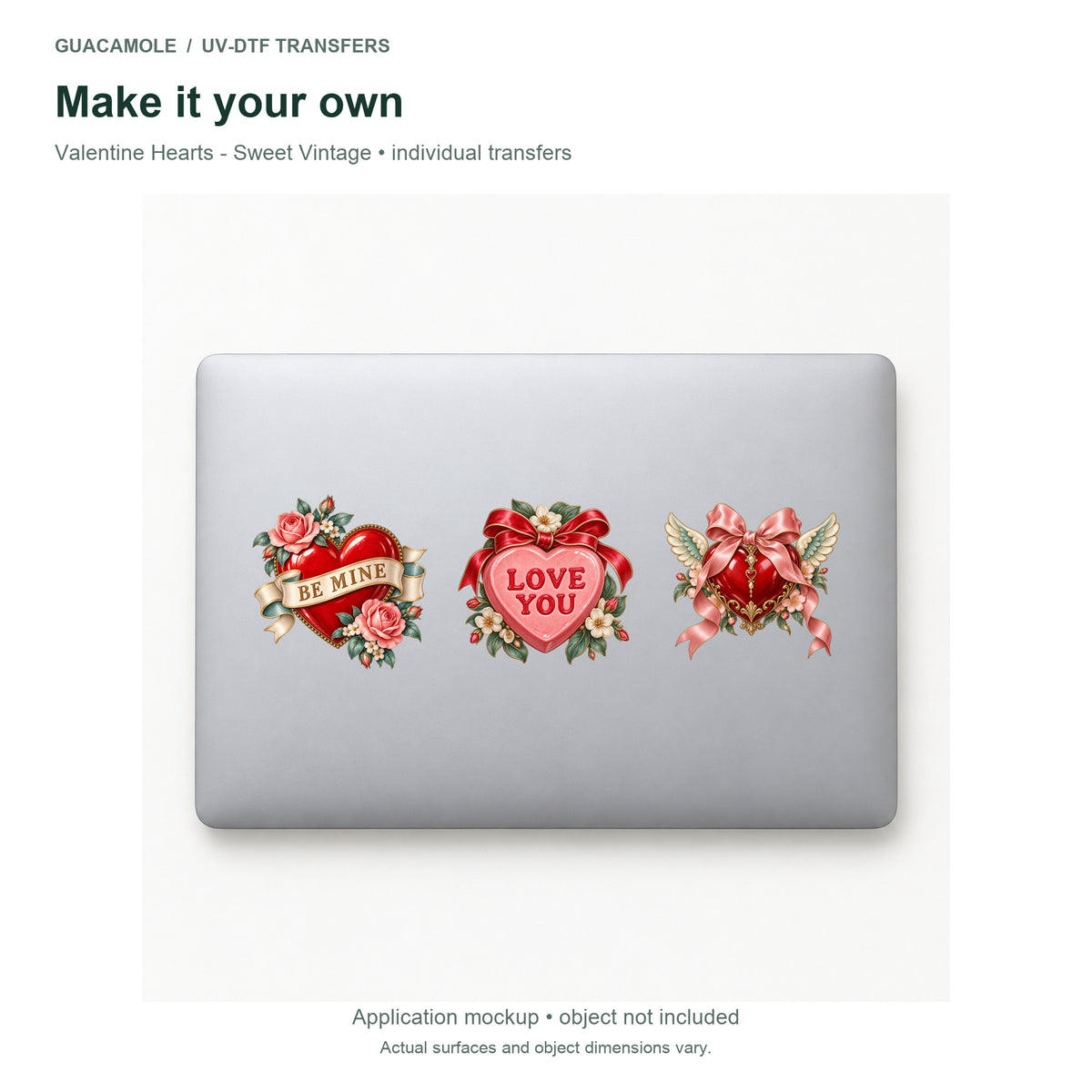 Valentine Hearts - Sweet Vintage — Three designs on a laptop
