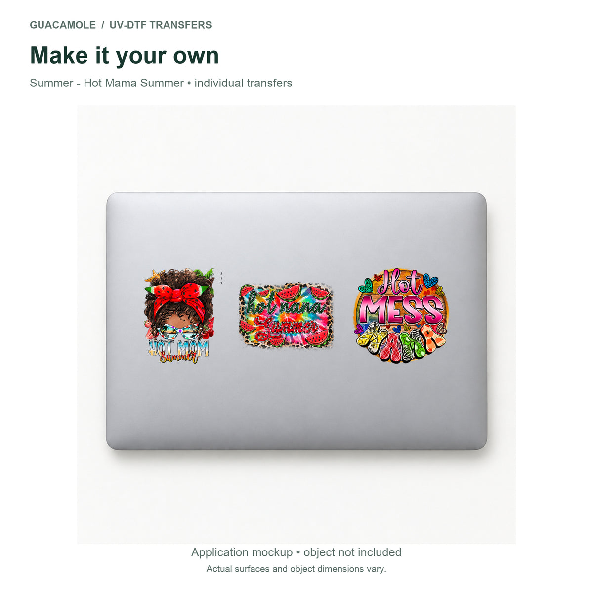 Summer - Hot Mama Summer — Three designs on a laptop