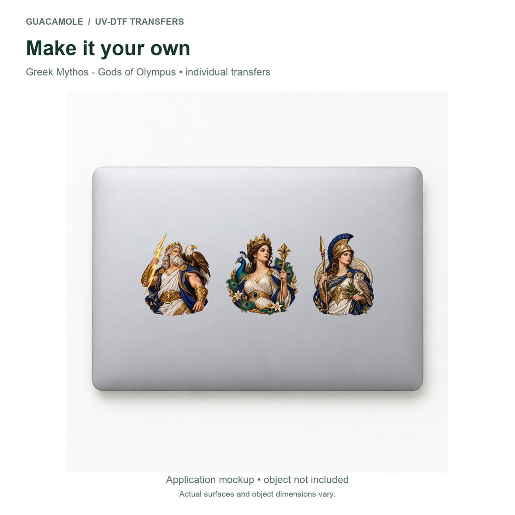 Greek Mythos - Gods of Olympus — Three designs on a laptop