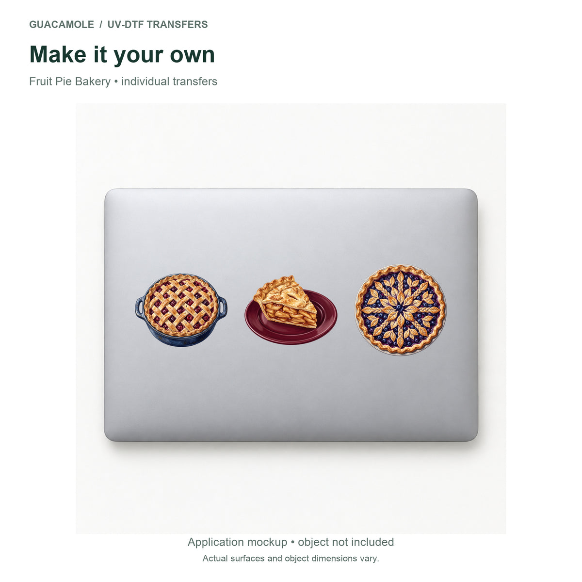 Fruit Pie Bakery — Three designs on a laptop