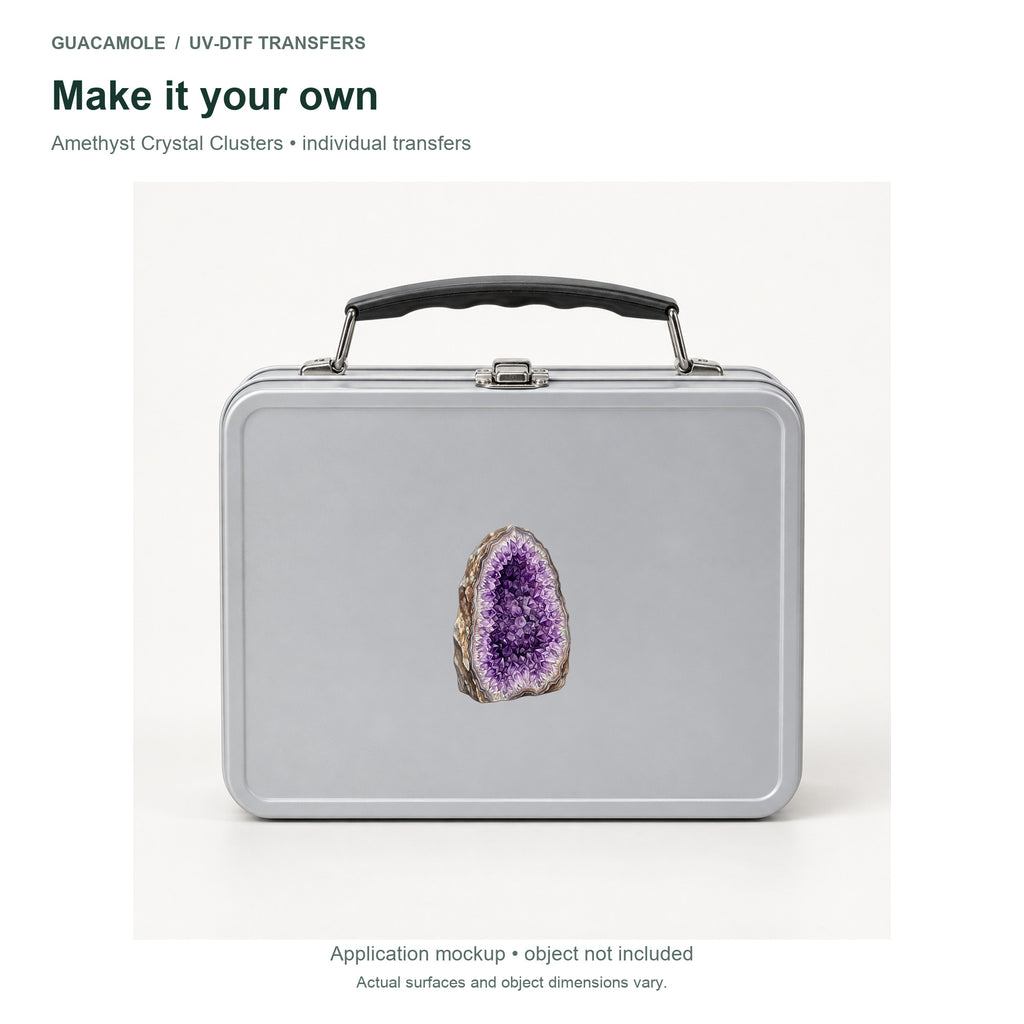 Amethyst Crystal Clusters — Second application setting