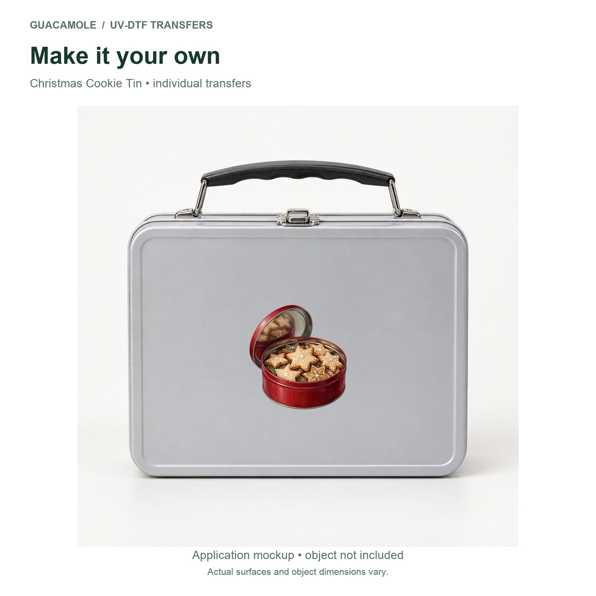 Christmas Cookie Tin — Second application setting
