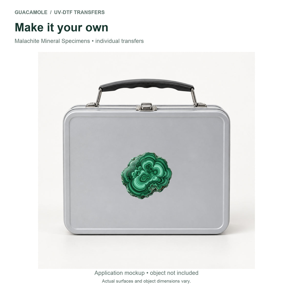 Malachite Mineral Specimens — Second application setting