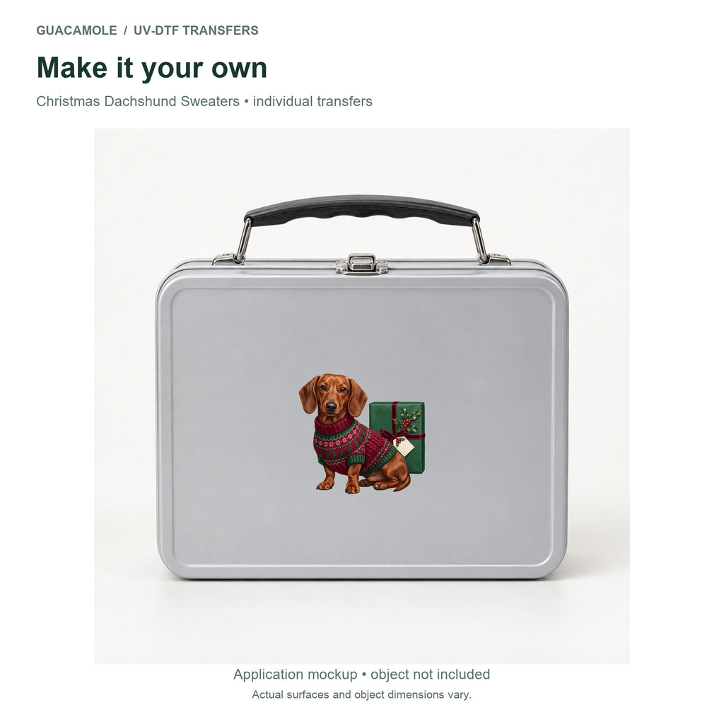 Christmas Dachshund Sweaters — Second application setting