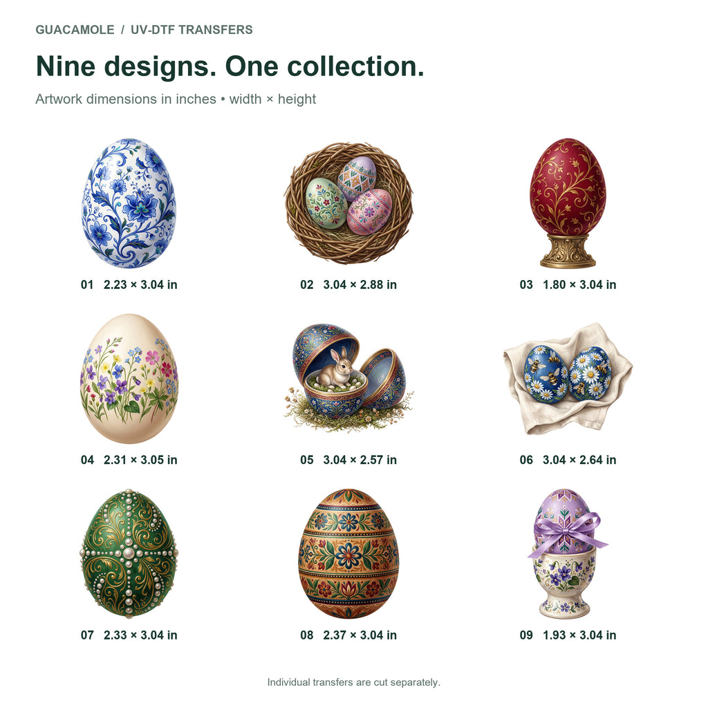 Easter Painted Eggs — Nine designs and sizes