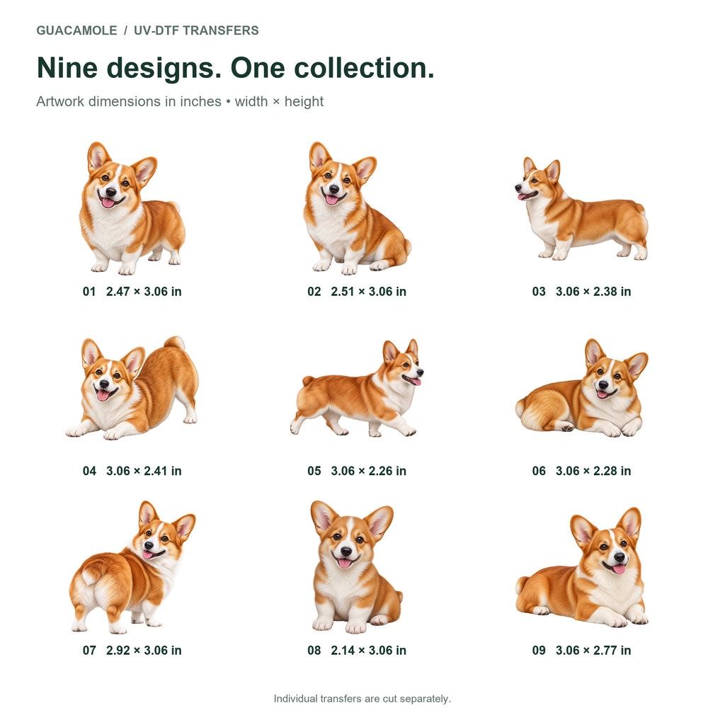 Pembroke Welsh Corgi — Nine designs and sizes