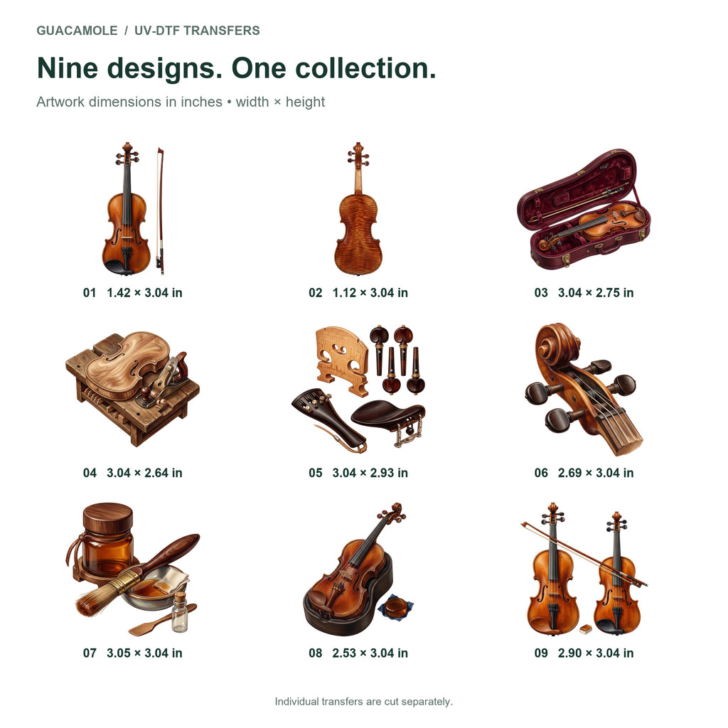 Violin Workshop — Nine designs and sizes