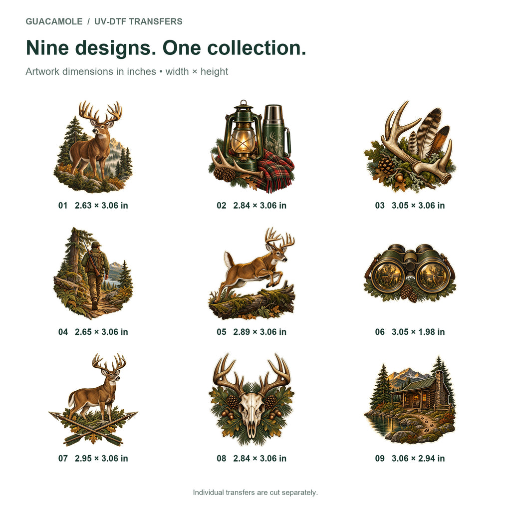 Deer Hunter - Backwoods Heritage — Nine designs and sizes