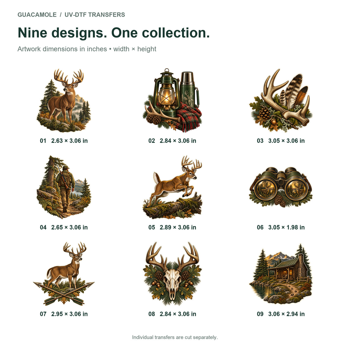 Deer Hunter - Backwoods Heritage — Nine designs and sizes