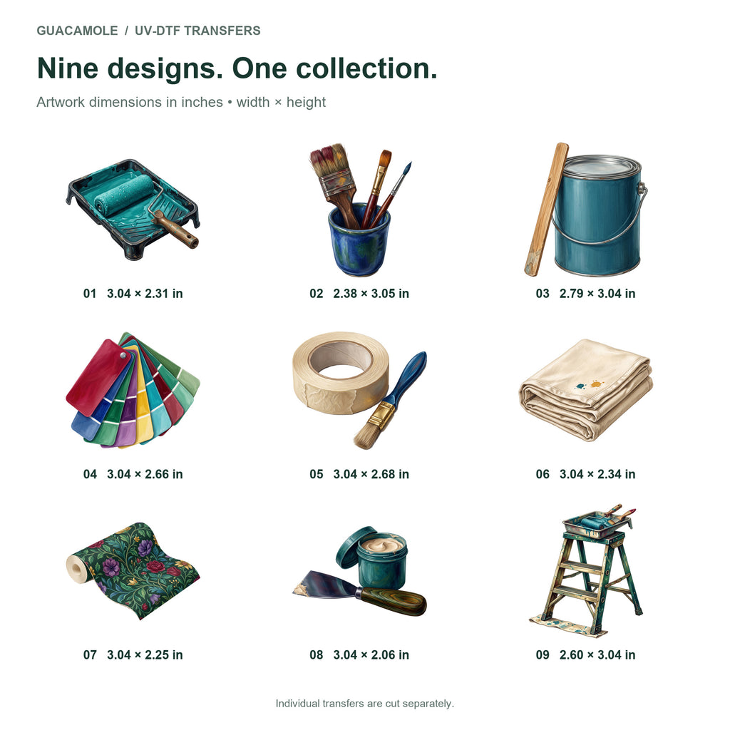 Painter Decorating Kit — Nine designs and sizes