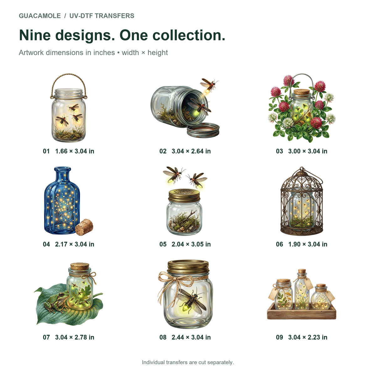 Summer Firefly Jars — Nine designs and sizes