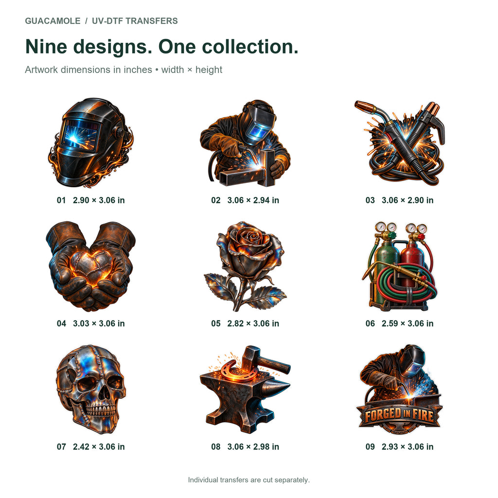 Welding - Forged in Fire — Nine designs and sizes