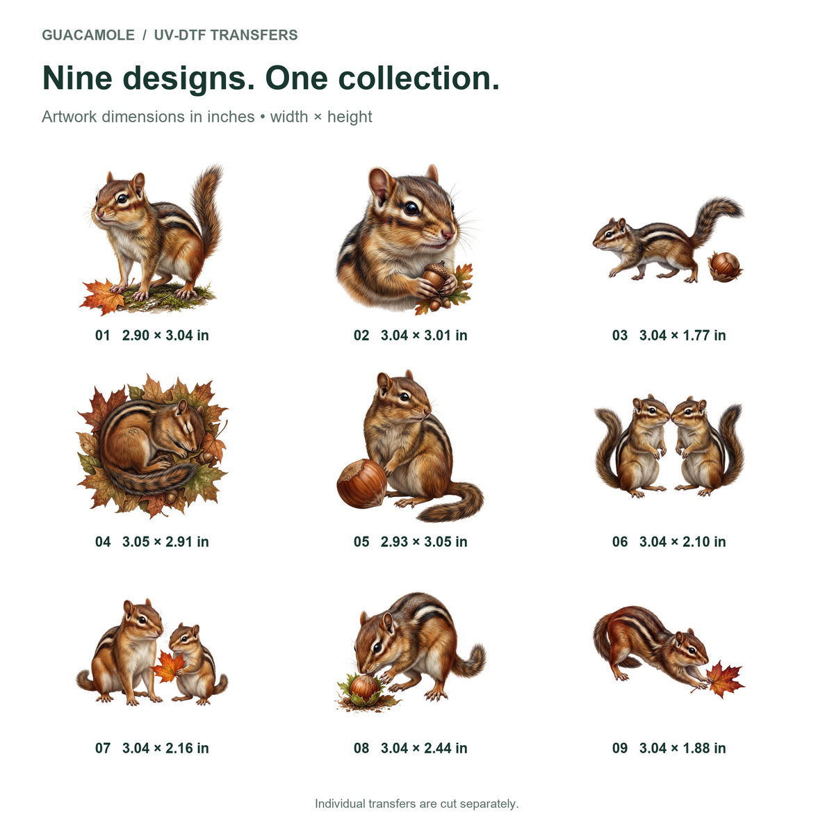 Chipmunk Woodland Pantry — Nine designs and sizes