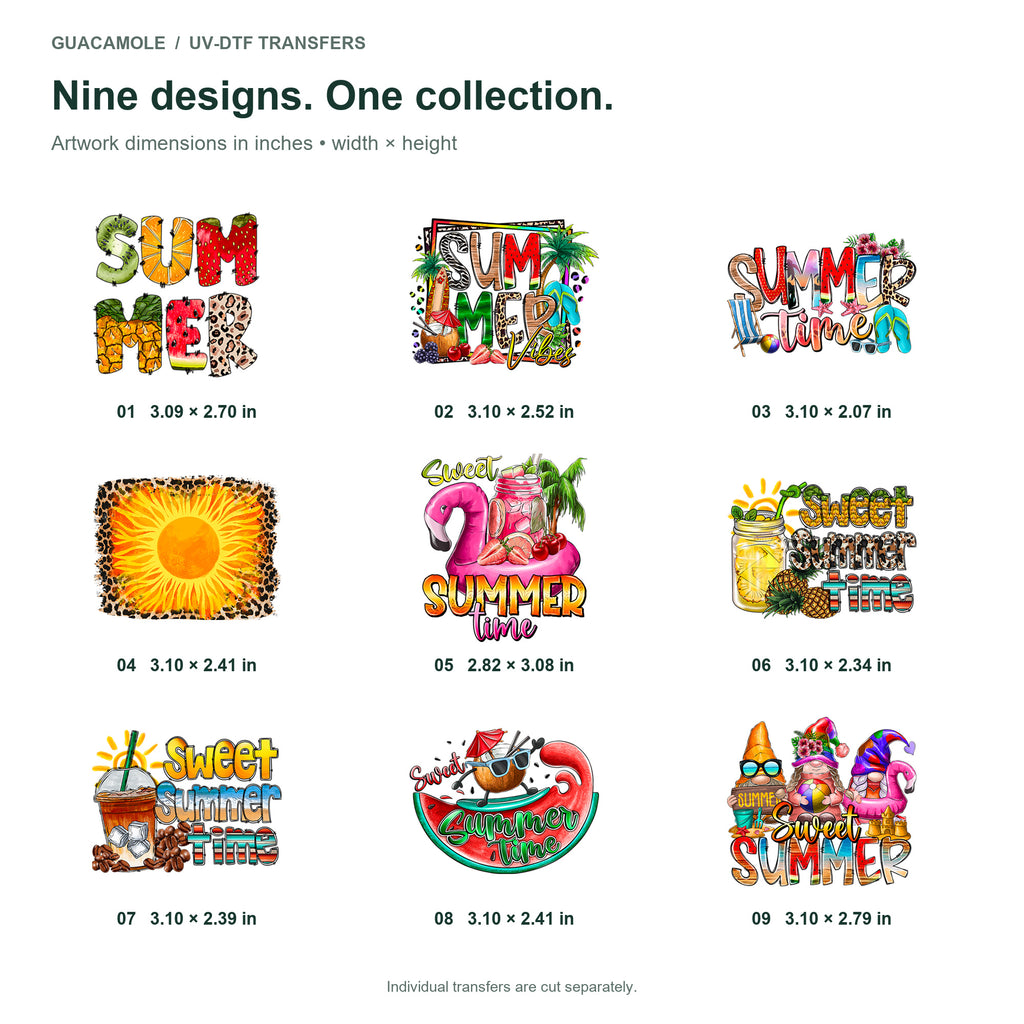 Summer - Sweet Summer Days — Nine designs and sizes
