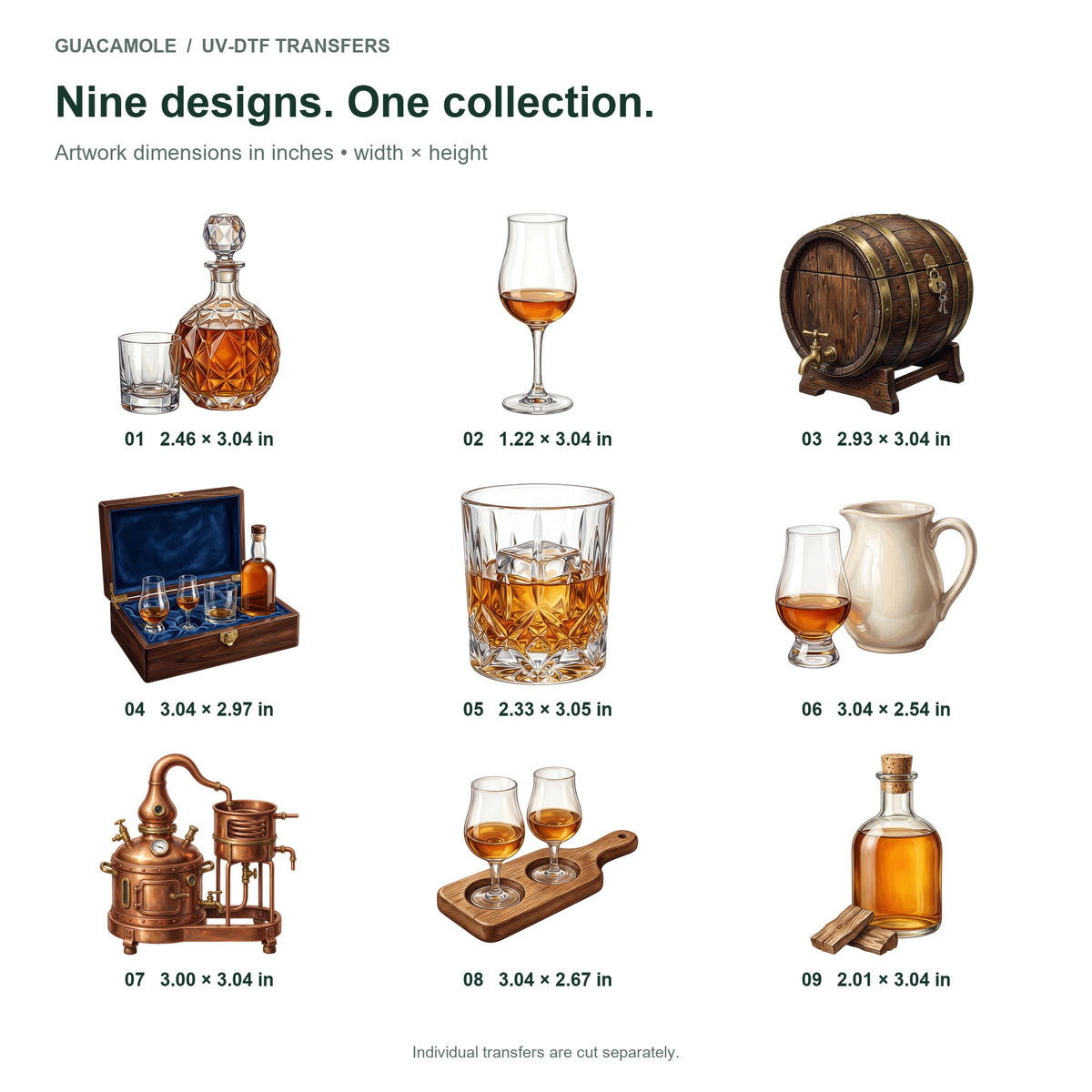 Whiskey Tasting Cabinet — Nine designs and sizes
