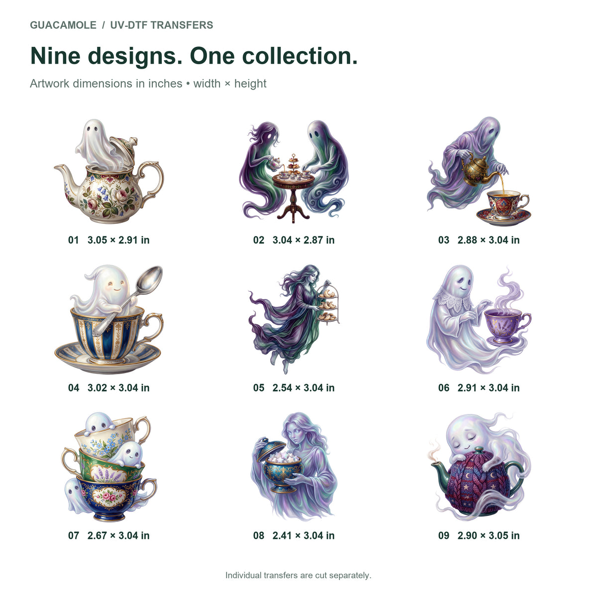 Ghostly Teatime — Nine designs and sizes