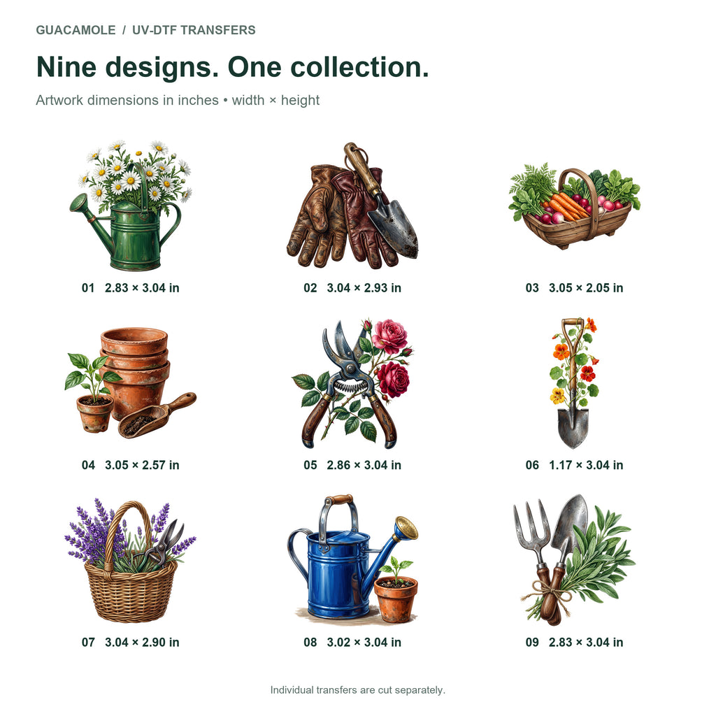 Gardeners Collection — Nine designs and sizes