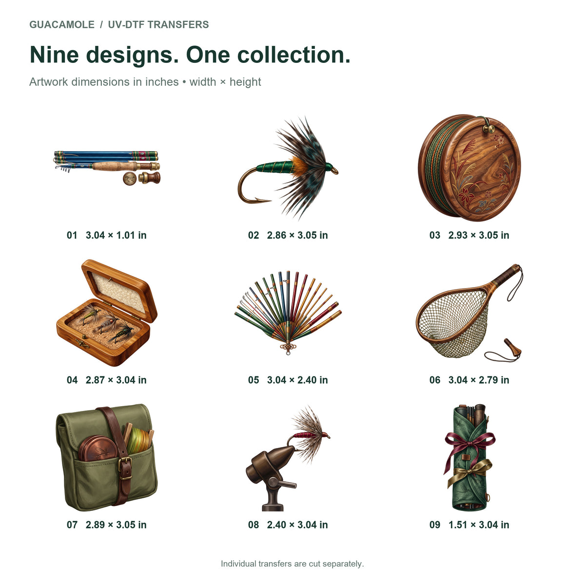 Tenkara Stream Fishing — Nine designs and sizes