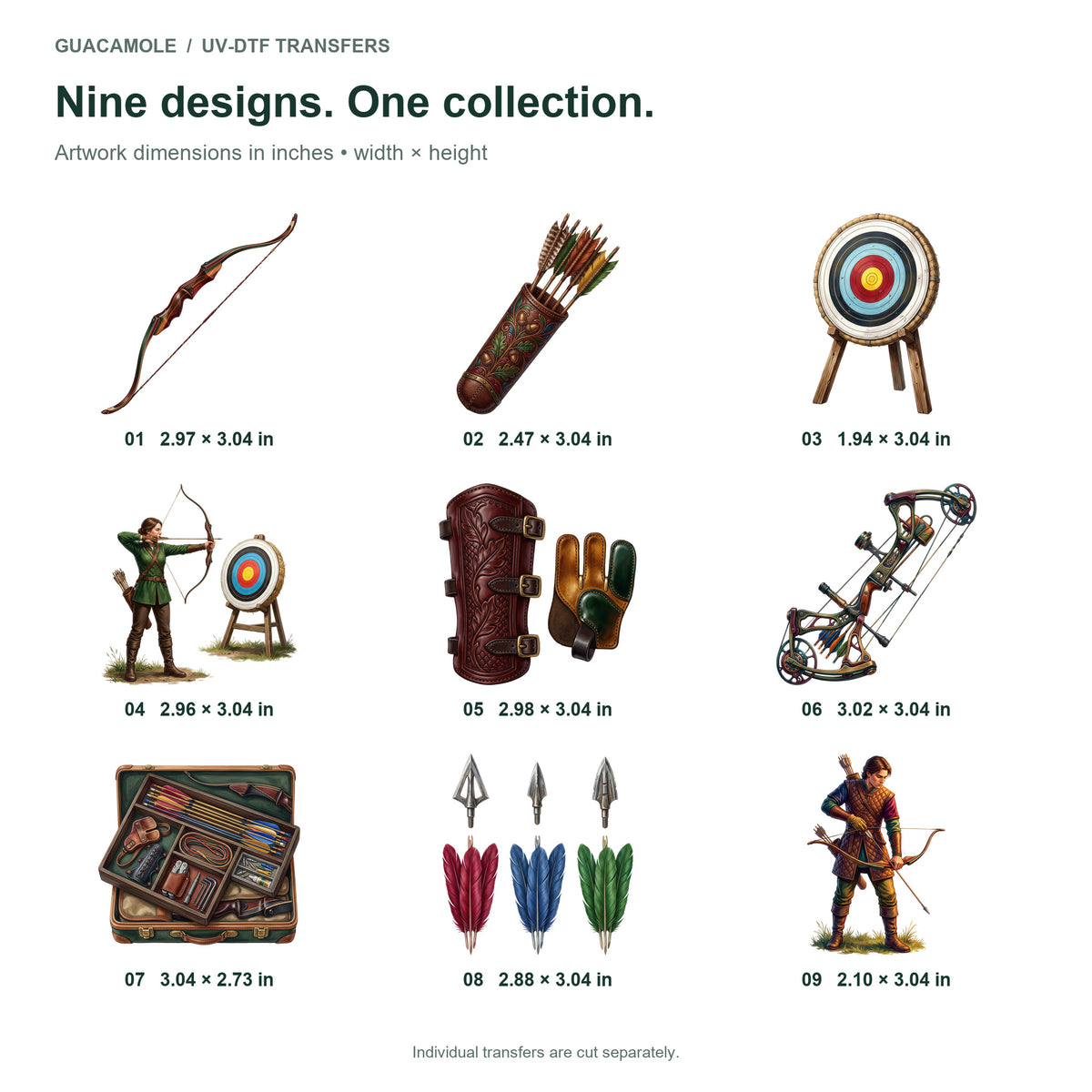 Archery Target Range — Nine designs and sizes
