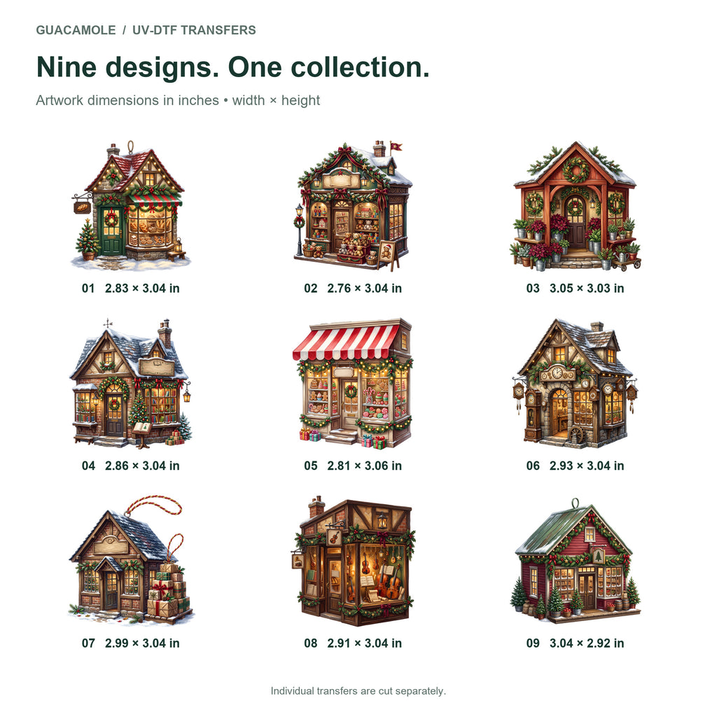 Christmas Village Shops — Nine designs and sizes