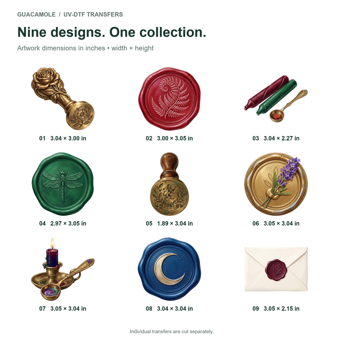 Wax Seal Collection — Nine designs and sizes