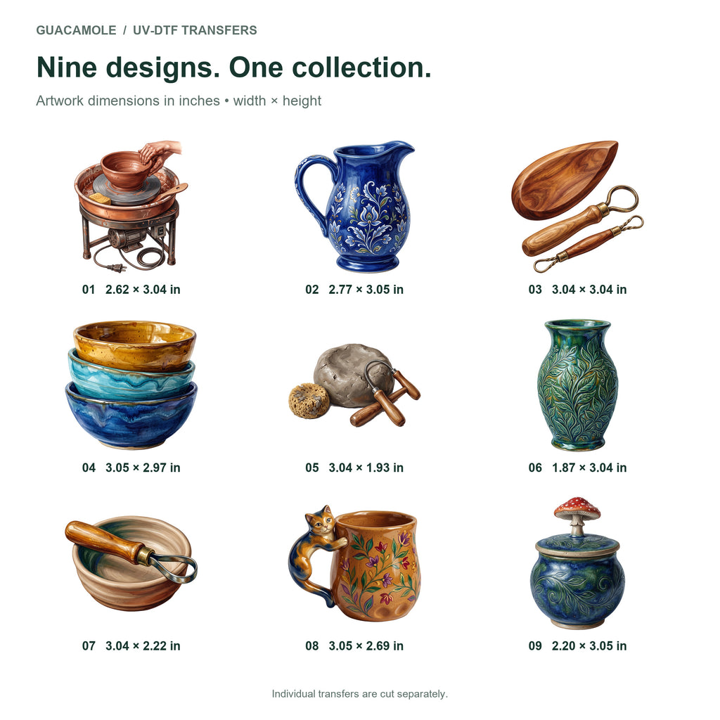 Pottery Wheel Studio — Nine designs and sizes