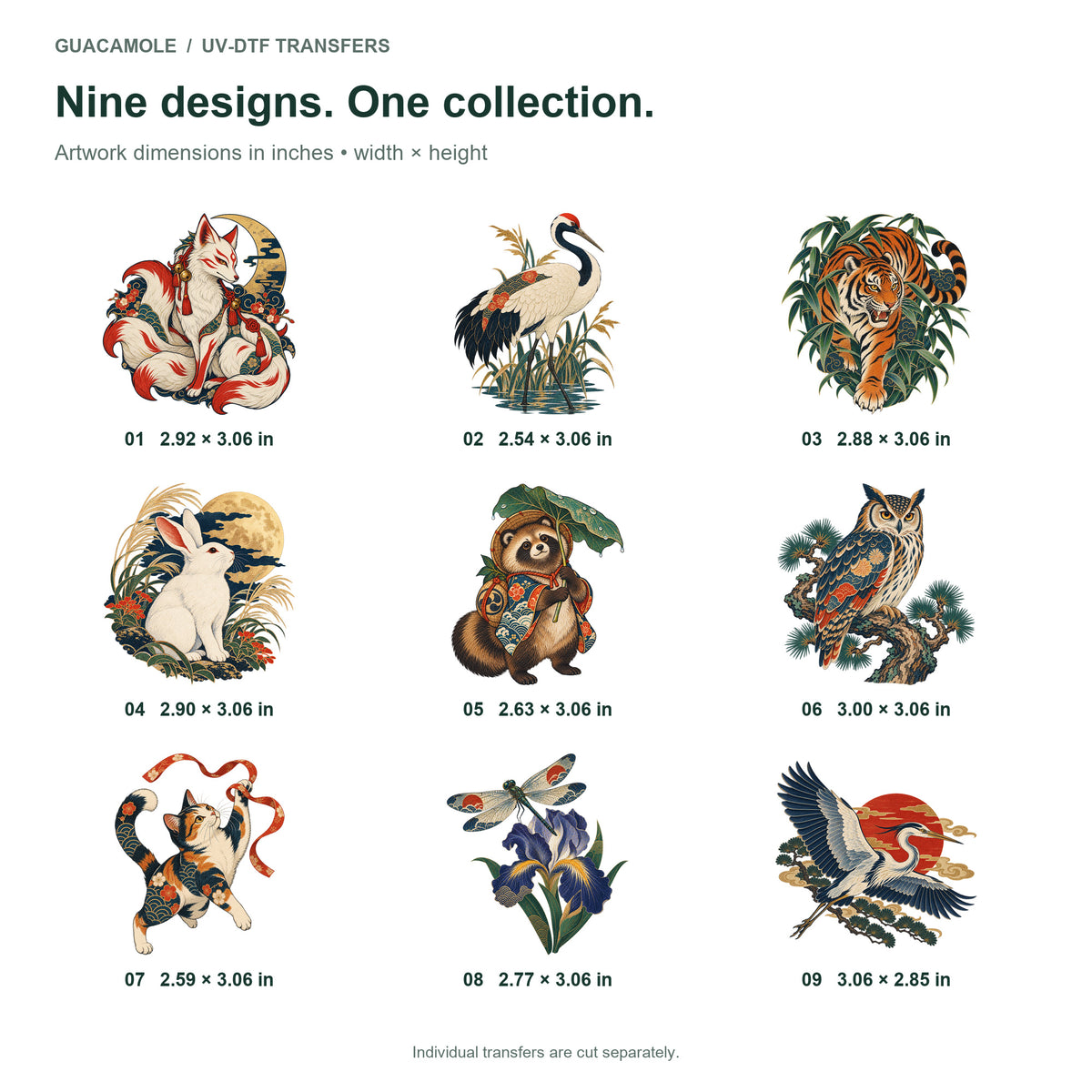 Ukiyo-e - Creatures and Folklore — Nine designs and sizes