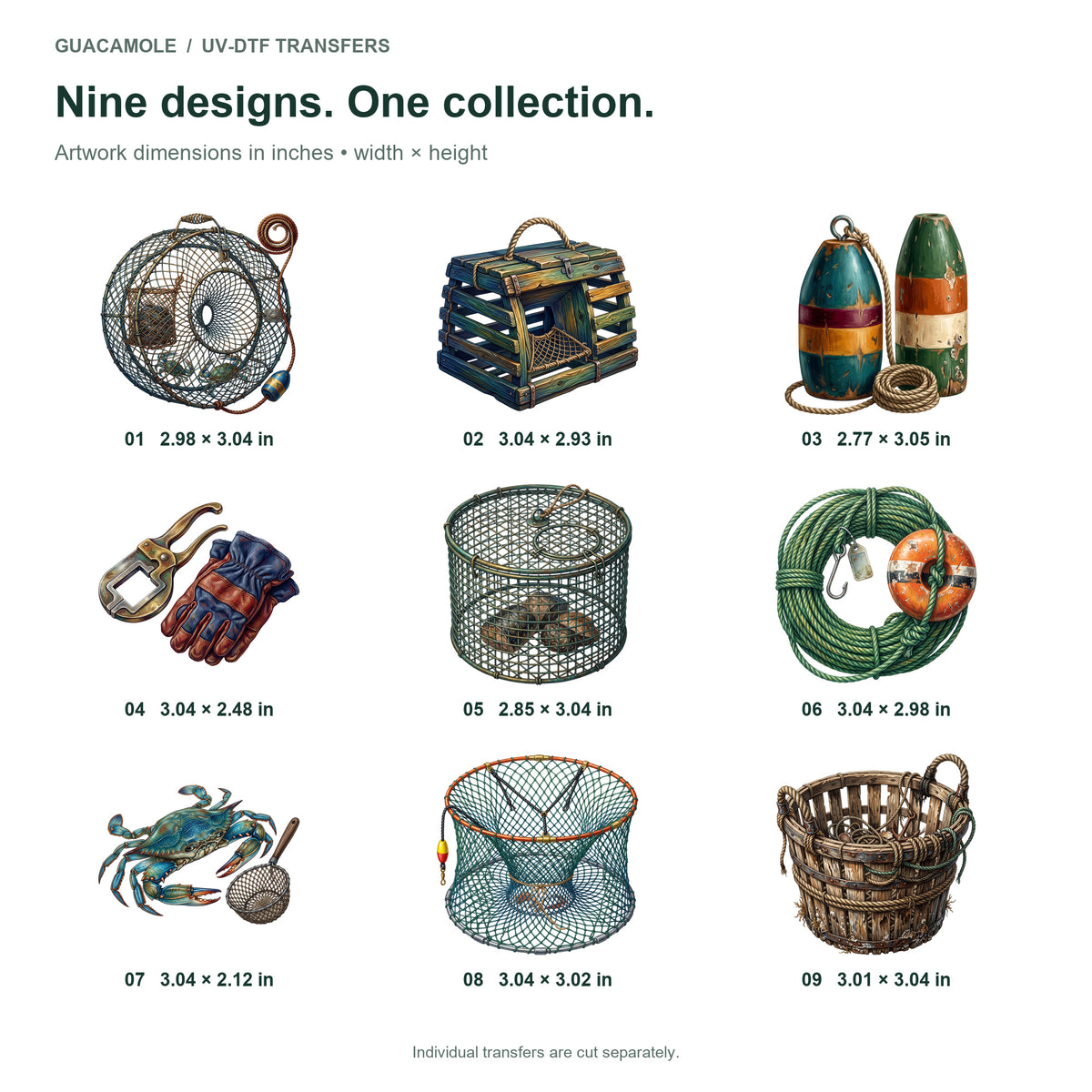 Crab Pot Crew — Nine designs and sizes