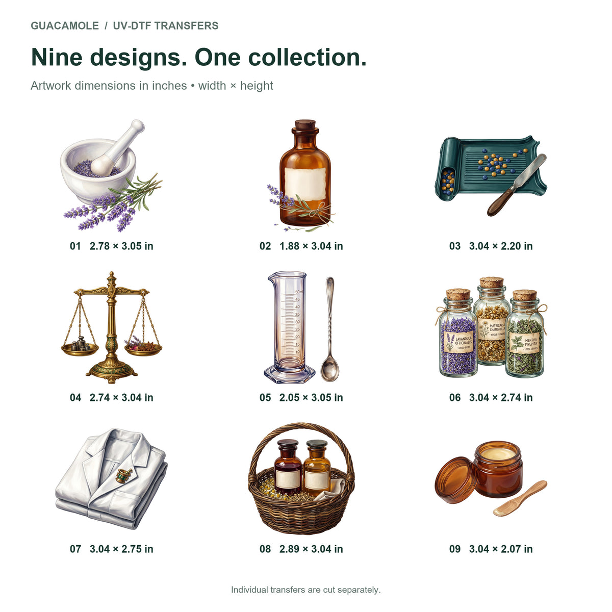 Pharmacist Apothecary — Nine designs and sizes